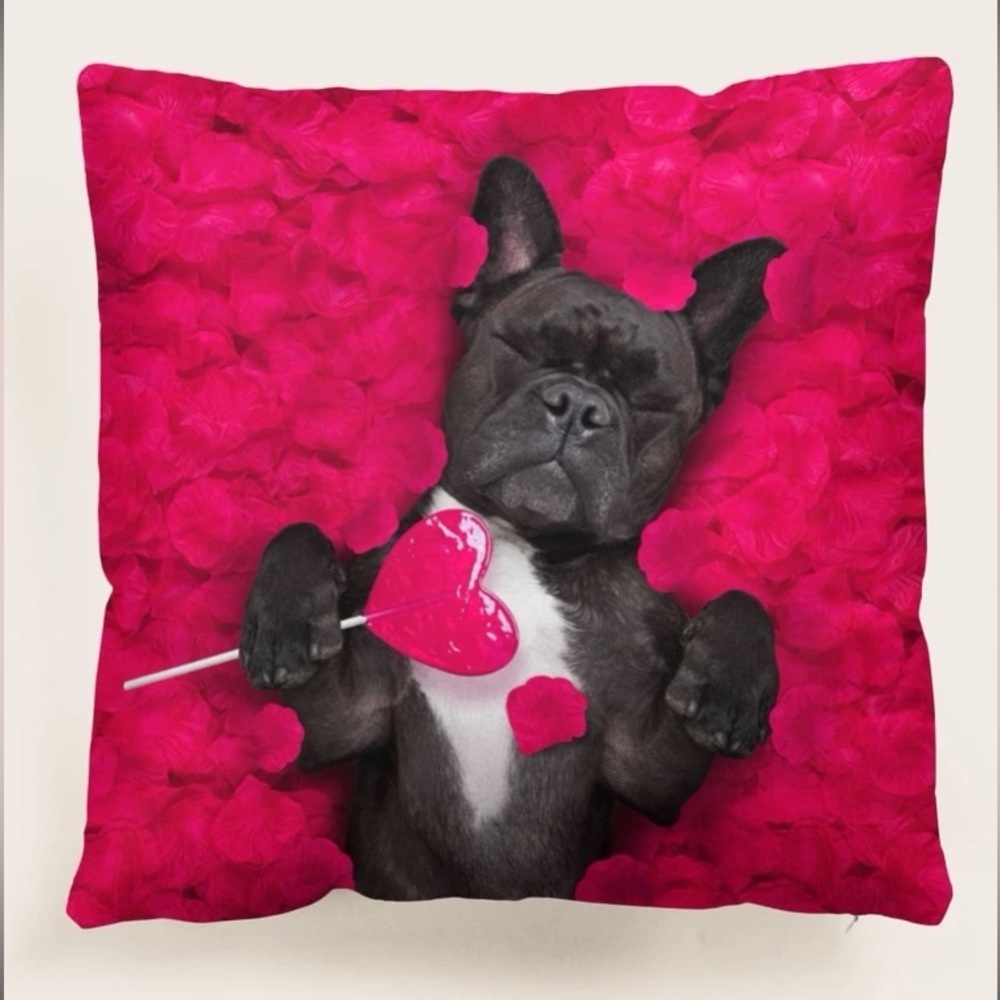 Beautiful Dog Print Cushion Cover Without Filler new 17/17